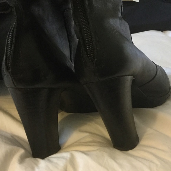 Ralph Lauren knee high pirate boots, black leather - Picture 3 of 6
